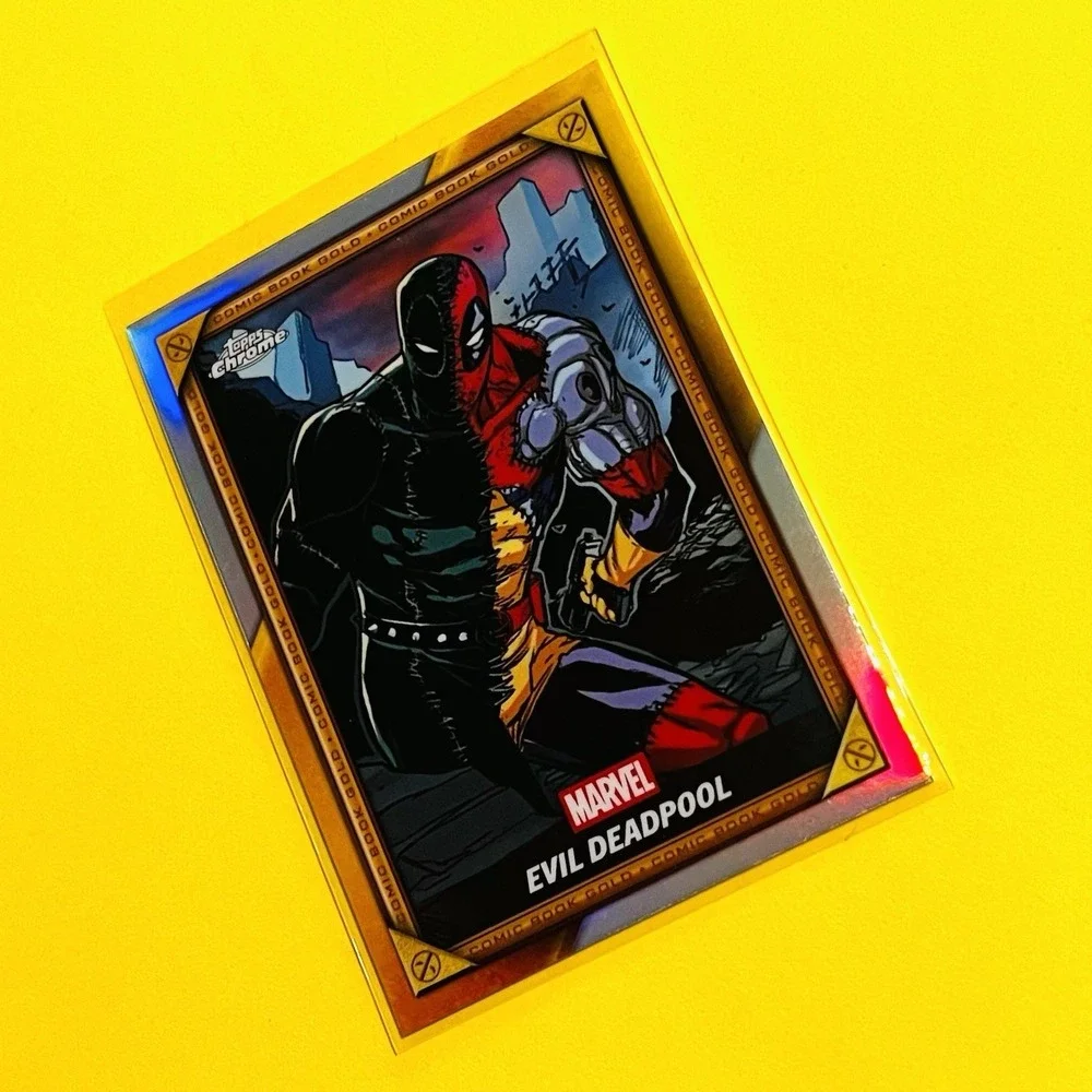 2025‎ Topps Chrome Deadpool Marvel Comic Book Gold CB-14 Evil Deadpool #4 Insert